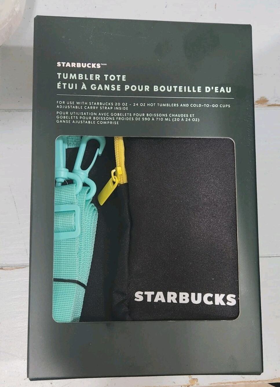 New Starbucks 2025 Spring Tumbler Tote Bag For Hot & Cold Cups 20oz-24oz NWT